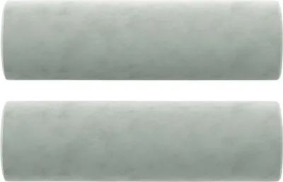 Obrázok produktu pre vidaXL Dekoračný vankúš 2 ks Svetlosivý zamat Ø15x50 cm