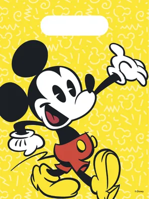 Produktbild von 6 Geschenktüten Mickey Retro-Look 16,5 x 23 cm