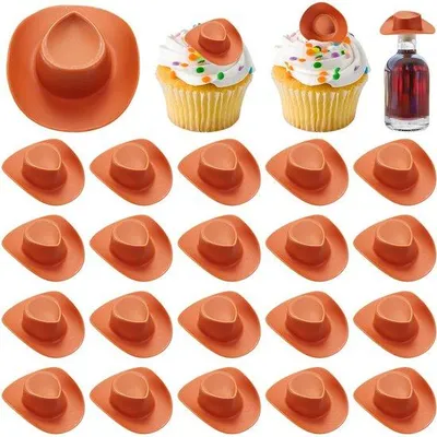Immagine prodotto di Cappellini da cowboy, 20 pezzi, marroni, design realistico