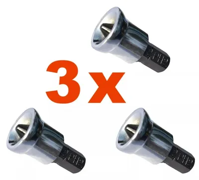 Produktbild von 3 x PH2 Trockenbau Bits Bit Set für Rigips Fermacell Gipskarton Trockenbaubit