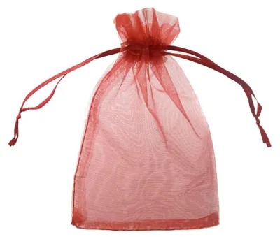 Produktbild von Geschenkbeutel Organza | 7 x 9 cm Rot 10 Stück