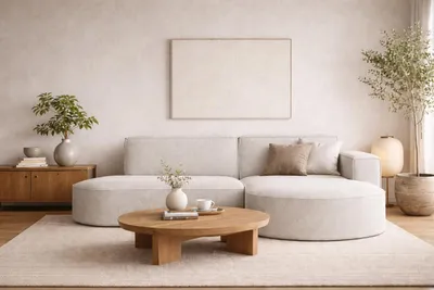 Produktbild von Kaiser Möbel Ecksofa, Sofa L form, Couch L form MODENA L STUDIO stoff Verita Ecru Rechts