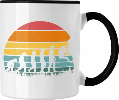 Produktbild von Trendation - Klettern Bergsteigen Geschenk Tasse Boulder Geschenkidee Berge Evolution (Schwarz)