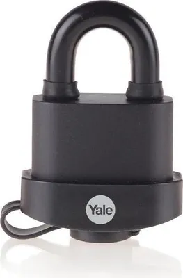 Immagine prodotto di Lucchetto Yale Y220B/51/118/1, Alta Sicurezza, in acciaio laminato, nero, 53 mm, 3 chiavi