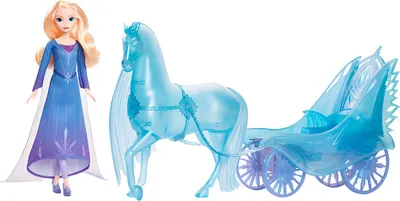 Produktbild von Mattel Disney Die Eiskönigin – Völlig Unverfroren Elsa Und Nokk Mit Kutschpuppe Blau Blau One Size