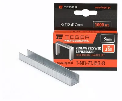 Productafbeelding van Professionele polsterklemmen (type J/53), 8/11,3/0,7 mm / 1000 stuks / TEGER