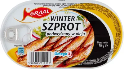 Zdjęcie produktu dla Graal Szprot podwędzany w oleju winter 170g