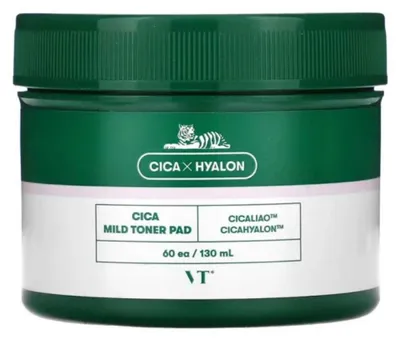 Zdjęcie produktu dla VT Cosmetics - Pads do tonizowania skóry VT Cica Mildes, 60 sztuk