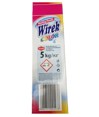 Produktbild von Wirek 5kg Farbwaschmittel effizient 62 waschen sicher für Stoffe
