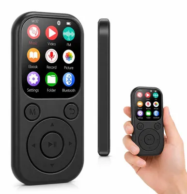 Produktbild von MP3 Player Bluetooth 5.3 mit 64 GB Speicherkarte, HiFi Musikplayer, FM Radio, Sprachaufnahme, inkl. Kopfhörer