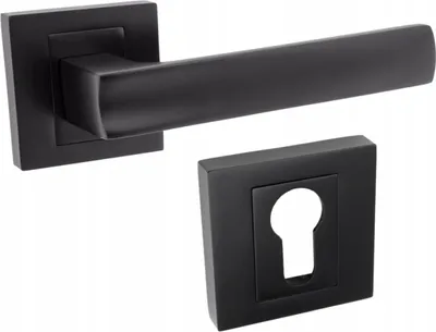 Produktbild von Türdrücker Türbeschlag FEINZ Set - Innen - Schwarz matt - Modernes Design - Hochwertige Materialien