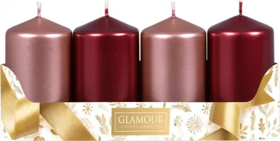 Immagine prodotto di Candele dell'Avvento da giardino Nohel d5x9cm MIX metallo lucido 2+2pz