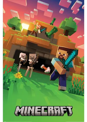 Image de Minecraft - Squelettes cinématiques - Affiche, 61x91,5 cm
