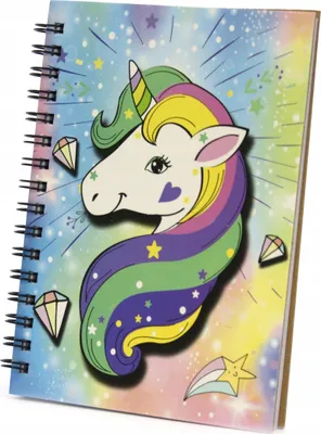 Produktbild von Einhorn Notizbuch Klein 11x15cm - Liniertes Tagebuch für Kinder & Schule Bunt
