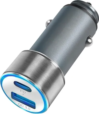 Immagine prodotto di Logilink USB Kfz Ladeadapter 2Port 1xUSB-C PD,1xUSB-A QC,36W