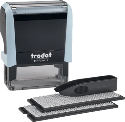 Immagine prodotto di trodat 180857 trodat set di timbri per testo Printy 4912 Typomatic, blu pastello