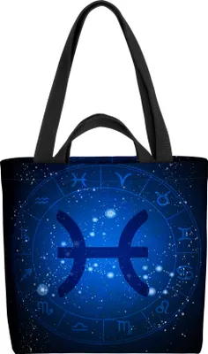 Produktbild von VOID Sternzeichen Sterne Fische Tasche 33x33x14cm,15l Einkaufs-Beutel Shopper Einkaufs-Tasche Bag