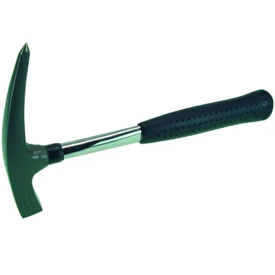 Produktbild von HaWe Geologen-Hammer 76.001 Steinmetz-Hammer, Spitzhammer mit Stahlrohr und polierter Bahn - 500g