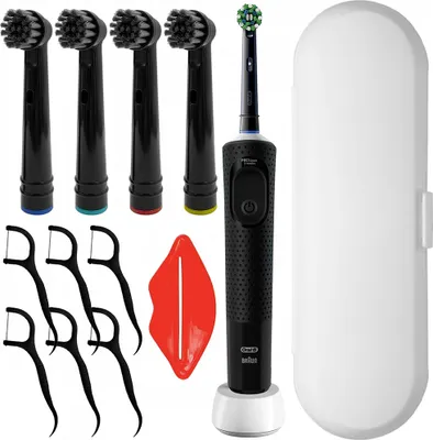 Produktbild von Oral-B Vitality Pro Protect X Clean Schwarz 4 Köpfe Reiseetui Zahnbürste