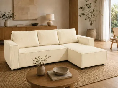 Obrázek produktu pro Rohová sedačka FurMeb24 AXEL, moderní design, tvar L, rozměry 230 x 140 cm, pravostranné provedení, s funkcí rozkládání a úložným prostorem. Model POSO 038