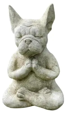 Produktbild von Sitzende Bulldogge Statue, Französische Bulldogge Skulptur, Harzfigur für Zen und Yoga, Hund Dekoration, Haustier Ornament