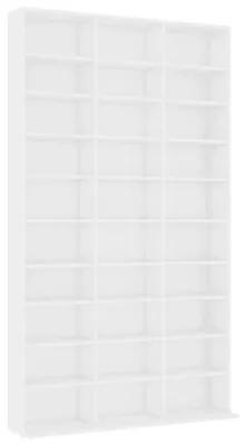 Produktbild von CD-Regal Standregal Medienregal Bücherregal Weiß 102x16x177,5 cm Spanplatte