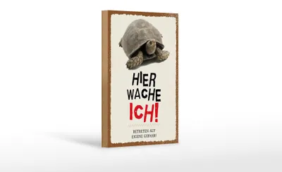 Produktbild von Holzschild Spruch 12x18 cmkröte hier wache eigene Gefahr