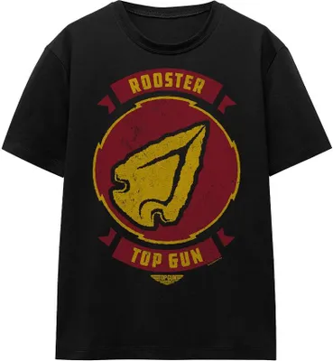 Image de Top Gun : Maverick - "Rooster Call Sign" T-shirt Homme/Femme Unie TV16938 (XXL) (Noir)