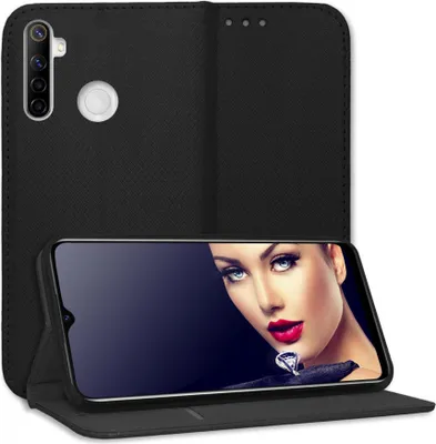 Produktbild von Bookstyle Schutzhülle Klapphülle Schutztasche Etui Cover für Realme 6i (6.5'') - Schwarz
