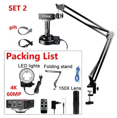 Obrázek produktu pro Videomikroskop, 150násobné zvětšení, snímání ve vysokém rozlišení, 4K 60MP SET2, 0–150×