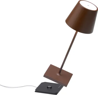 Produktbild von Zafferano Poldina Pro Mini Tischlampe - Aufladbare LED Lampe - 30 cm - Braun