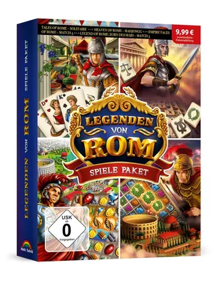 Produktbild von Legenden von Rom - Spiele Paket - 4 Vollversionen Solitaire, Match 3, Mahjongg