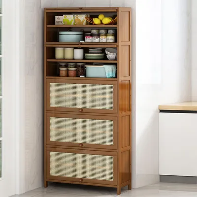 Produktbild von Schuhregal Eingangsschuhschrank Schuhaufbewahrung Schuhschrank Rattanimitat Flurschuhschrank 11 Etagen 60*32*172cm /CSXG11-60/