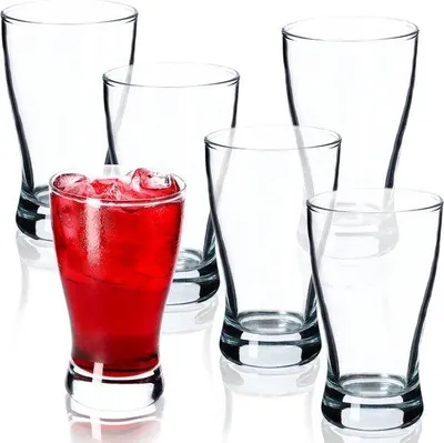 Obrázok produktu pre Unyqoos® Sada 6 sklenených pohárov Kadax – robustné sklenené poháre, objem 320 ml, univerzálne vhodné na vodu, džús, pivo a koktaily, ideálne na záhradu a oslavy