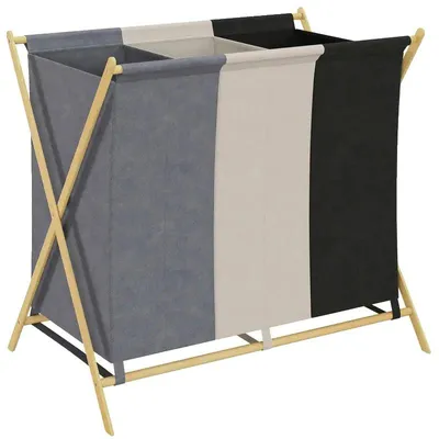 Produktbild von Wäschekorb, mehrere Fächer, faltbares Design, T0002-01-18703