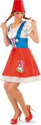 Zwergen Kostüm freche Zylra für Damen Gr. 36 Kleid bunt SALE Fasching Karneval Mottoparty Märchen Die sieben Zwerge
