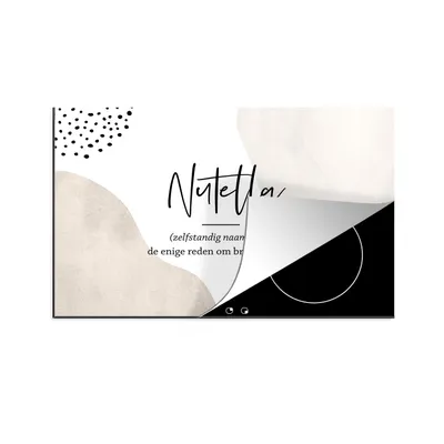 Obrázok produktu pre KitchenYeah® Kryt na sporák Nutella - Príslovia - Citáty - Nutella Definícia - Slovník , 80x52cm, kuchynská dekorácia, keramický kryt na varnú dosku, krycia doska na varnú dosku