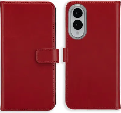 Immagine prodotto di Selencia Custodia a libro in vera pelle Samsung Galaxy S25 Edge - Rosso