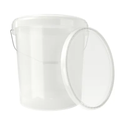 Produktbild von Eimer mit Deckel 16 L | Vorratseimer | Lebensmittelecht Transparent | PP | 1 Stück