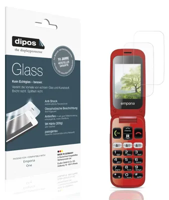 Produktbild von 2x Schutzfolie für Emporia One matt - Anti-Shock 9H Folie dipos Glass Kunststoffglas