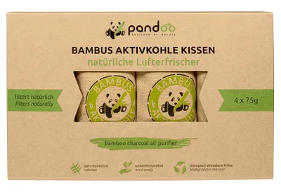 Zdjęcie produktu dla Pandoo Naturalny bambusowy oczyszczacz powietrza z węglem aktywnym 4x 75 g