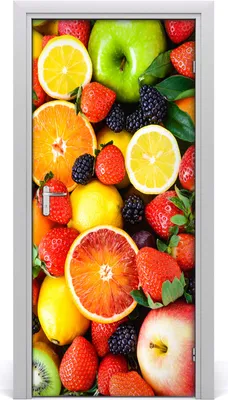 Produktbild von Tulup Türaufkleber 95x205 cm Dekorative Aufkleber Selbstklebend Wasserdichte Tapete Abnehmbar Schlafzimmer Wohnzimmer Wohnkultur - Obst