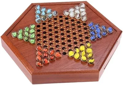 Imagen del producto de Juego de mesa chino para dos jugadores, hecho de madera, con 72 piezas de diferentes colores