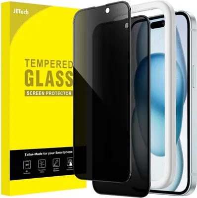 Produktbild von JETech Sichtschutz Full Screen für iPhone 15 Plus 6,7 Zoll 2 Stück