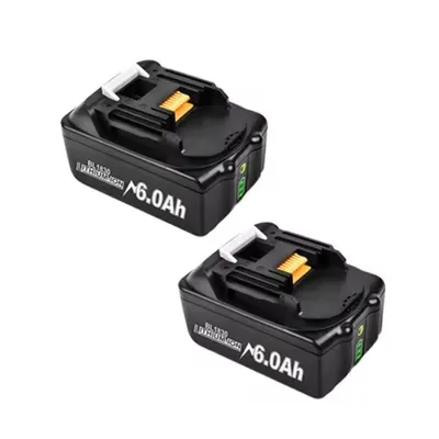 Obrázok produktu pre Akumulátor a nabíjačka Makita 18 V, dvojitá kapacita nabíjania, inteligentné LED indikátory, 2 kusy 6,0