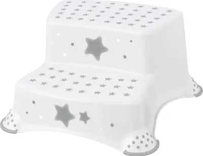 Produktbild von keeeper kids Tritthocker igor "stars" zweistufig weiß mit Aufdruck