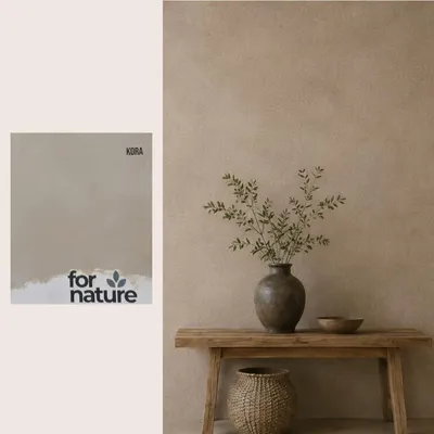 Produktbild von Kalkfarbe Fornature LIMEA, Farbmuster Rinde (Taupe), für Innenwände und Decken