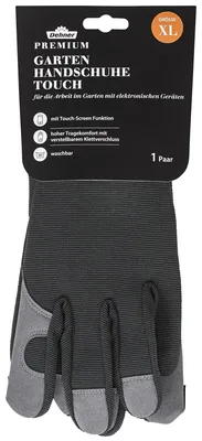 Produktbild von Dehner Premium Gartenhandschuh Touch, Leder, Klettverschluss, Größe XL