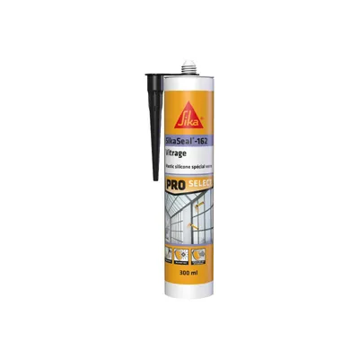 Obrázek produktu pro Elastický silikonový tmel SIKA Sikaseal-162 pro zasklení – černý – 300 ml
