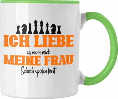 Produktbild von Trendation - Lustige Schach Tasse Geschenk für Schachspieler (Grün)